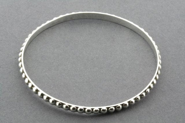 Mini bead bangle - sterling silver - Makers & Providers