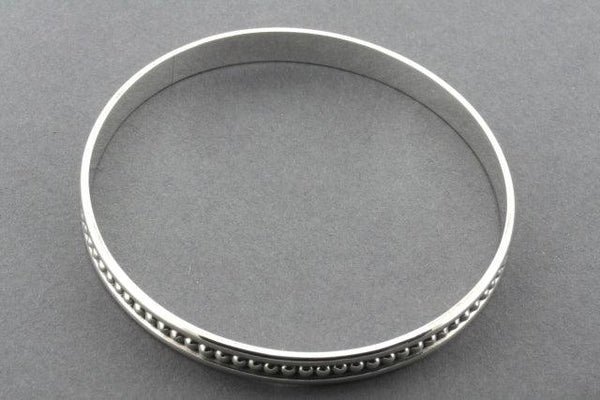 Mini bead with edges bangle - sterling silver - Makers & Providers