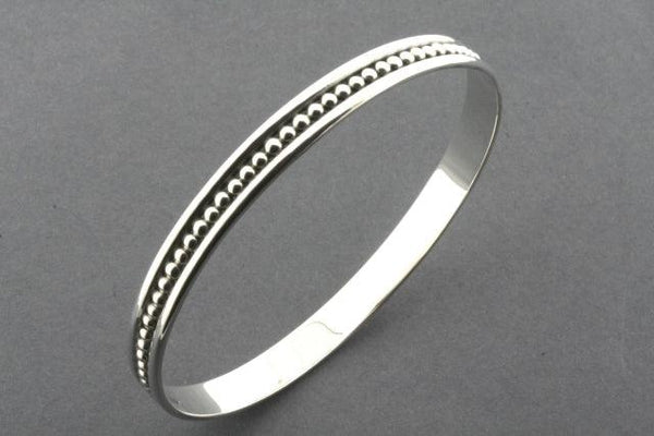 Mini bead with edges bangle - sterling silver - Makers & Providers