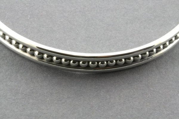 Mini bead with edges bangle - sterling silver - Makers & Providers