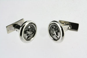 Sterling Silver Button Cufflinks - Makers & Providers