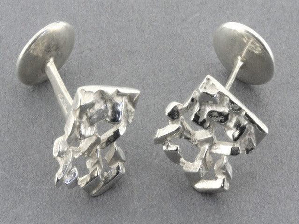 silver druzy cufflinks - Makers & Providers