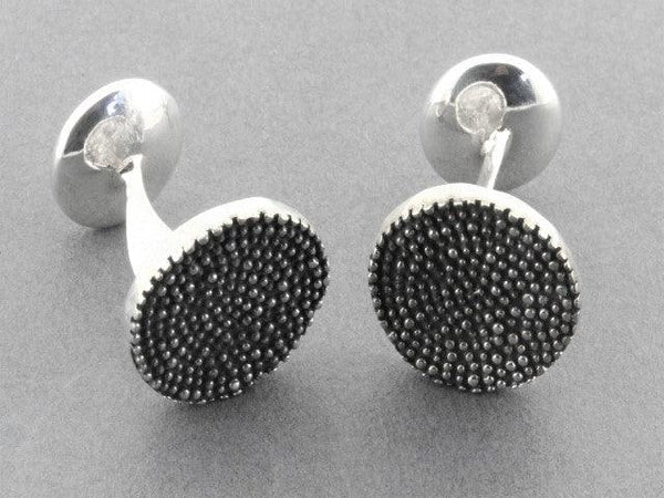 silver beaded circle cufflinks - Makers & Providers