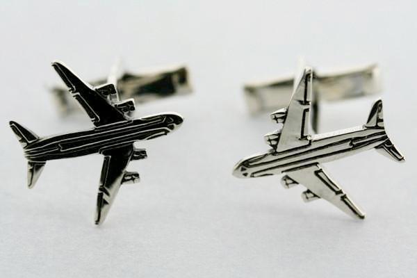 Sterling Silver Modern Aeroplane Cufflinks - Makers & Providers