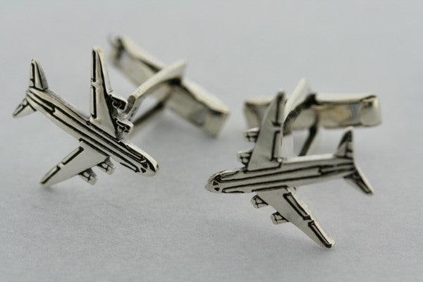 Sterling Silver Modern Aeroplane Cufflinks - Makers & Providers