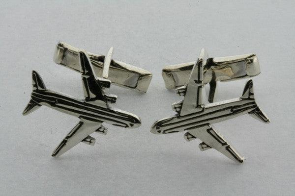 Sterling Silver Modern Aeroplane Cufflinks - Makers & Providers