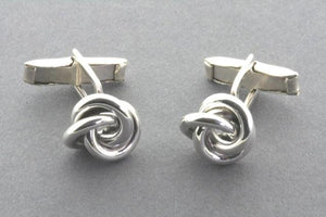 Polished Sterling Silver Knot Cufflinks - Makers & Providers