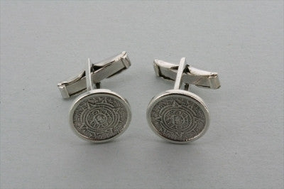 Sterling Silver Mayan Calendar Cufflinks - sterling silver - Makers & Providers