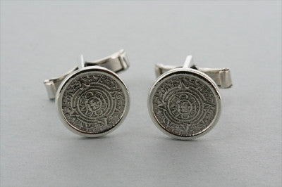 Sterling Silver Mayan Calendar Cufflinks - sterling silver - Makers & Providers