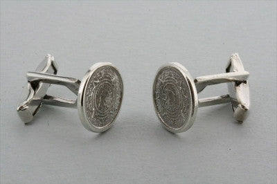 Sterling Silver Mayan Calendar Cufflinks - sterling silver - Makers & Providers