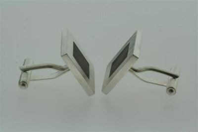 Square Mother-Of-Pearl Sterling Silver Cufflinks - Makers & Providers