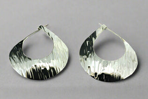 textured hollow teardrop earring - Makers & Providers