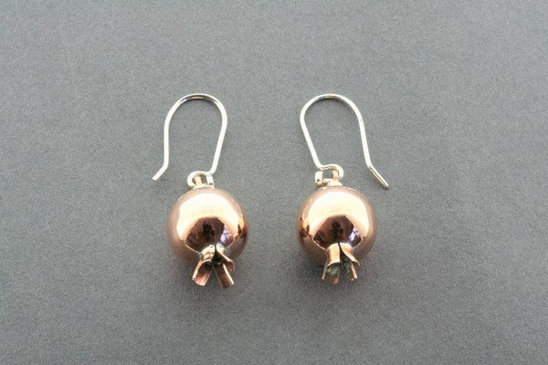 Copper pomegranate earring