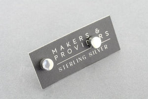 6mm cylinder stud - silver - Makers & Providers