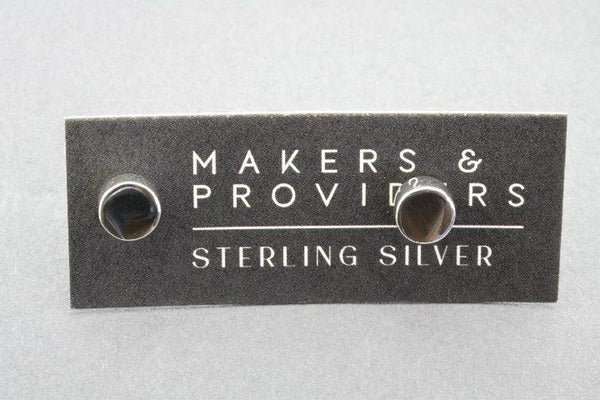 6mm cylinder stud - silver