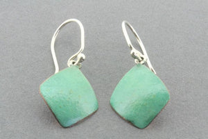 copper patina diamond earring - Makers & Providers