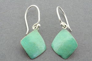 copper patina diamond earring - Makers & Providers