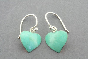 copper patina heart earring - Makers & Providers