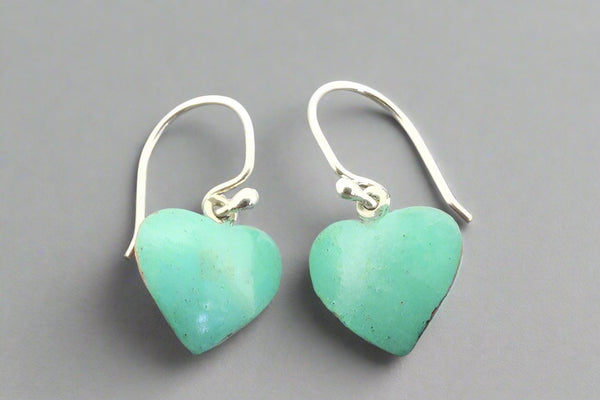 copper patina heart earring - Makers & Providers