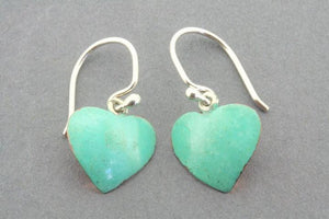 copper patina heart earring - Makers & Providers