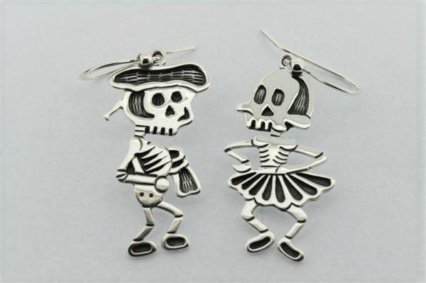 La Calavera Ballerina earring - sterling silver