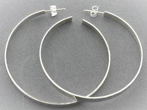 xxl textured hoops stud - sterling silver - Makers & Providers