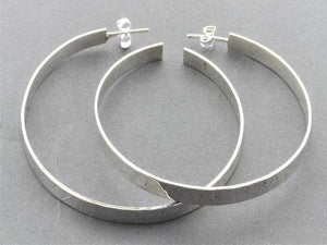 xxl textured hoops stud - sterling silver - Makers & Providers
