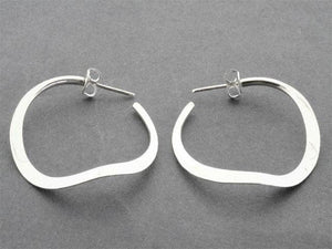 Curved hoop stud - small - sterling silver - Makers & Providers