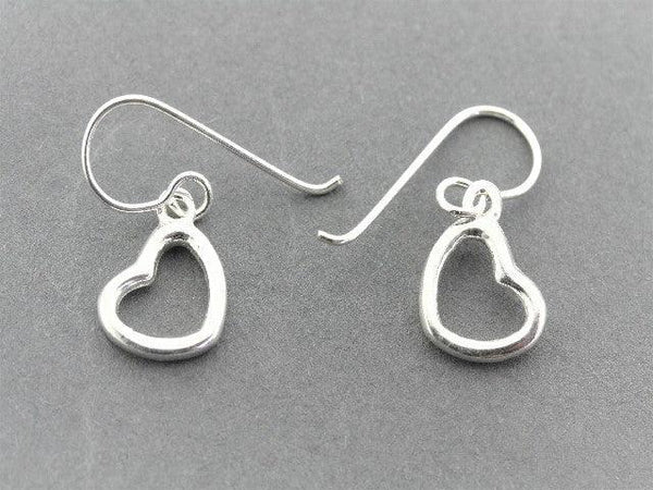 heart drop earring - sterling silver - Makers & Providers