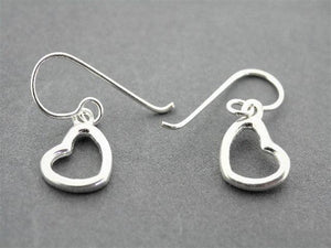 heart drop earring - sterling silver - Makers & Providers
