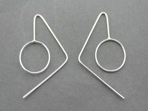 fixed circle earring - sterling silver - Makers & Providers