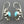 Load image into Gallery viewer, silver sun earrings with turquoise

