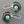 Load image into Gallery viewer, fan earrings with turquoise
