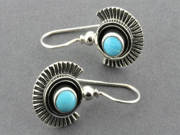 fan earrings with turquoise - Makers & Providers