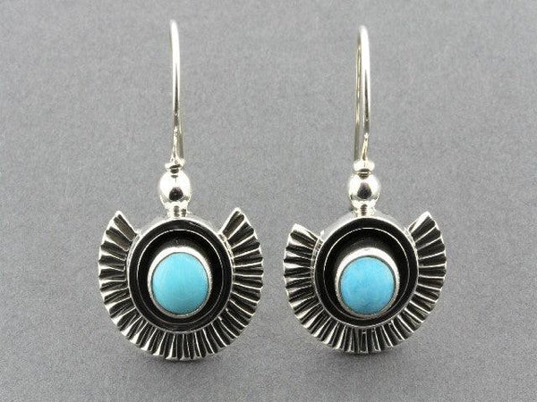 fan earrings with turquoise - Makers & Providers