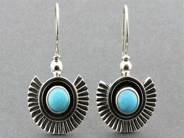 fan earrings with turquoise - Makers & Providers