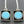 Load image into Gallery viewer, framed stone circle earring - turquoise
