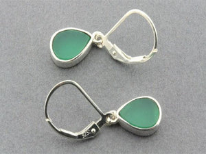 Little teardrop earring - green onyx & sterling silver - Makers & Providers