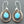 Load image into Gallery viewer, copper &amp; silver halo earring with turquoise - Makers &amp; Providers
