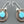 Load image into Gallery viewer, copper &amp; silver halo earring with turquoise
