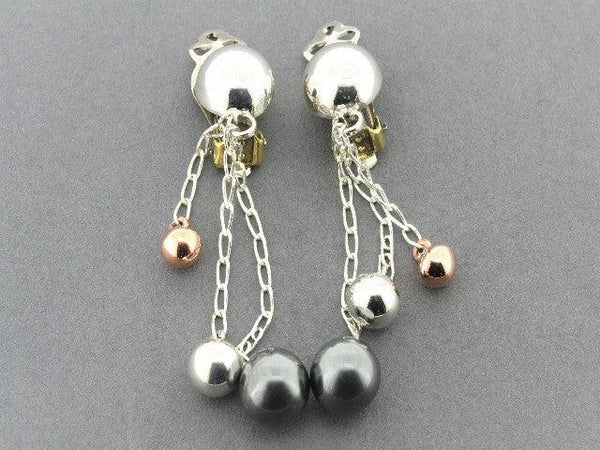 chained balloon earrings - clip-on's - Makers & Providers