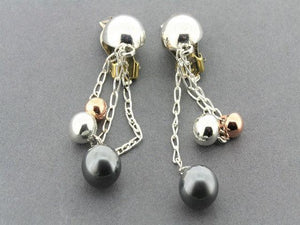 chained balloon earrings - clip-on's - Makers & Providers