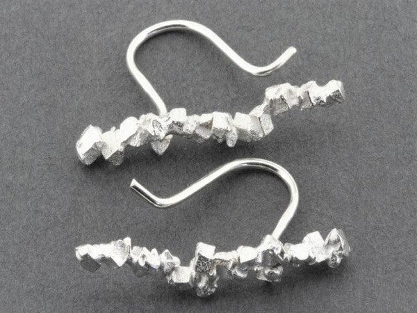 Druzy post earring - silver