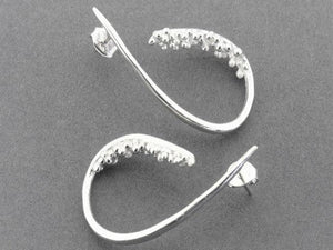 Beaded teardrop earring - silver - Makers & Providers