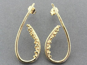 beaded teardrop earring - gold over silver - Makers & Providers