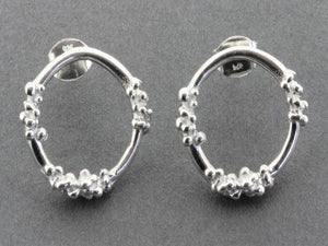 beaded circle earring - silver - Makers & Providers
