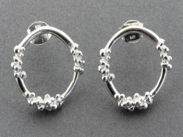 beaded circle earring - silver - Makers & Providers