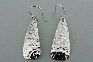 wide convex battered drop earring - Makers & Providers