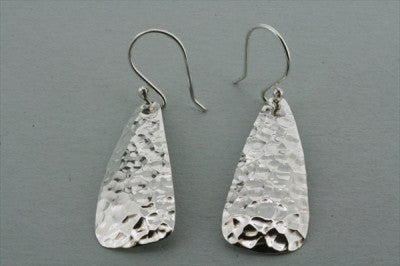 wide convex battered drop earring - Makers & Providers