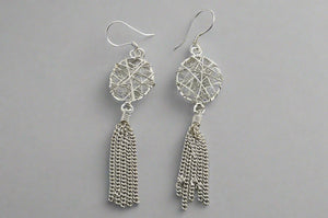 tassle earring - oval - Makers & Providers